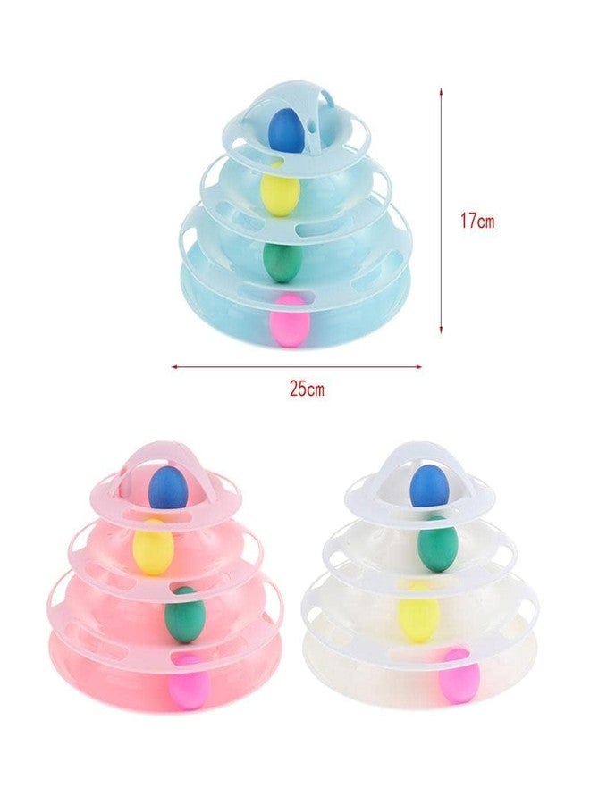 KittuPet Four Layers Pet Cat Toys Turntable Intelligence Training Ball Tray Cat Tower Color May Vary 1 pcs - Image 5